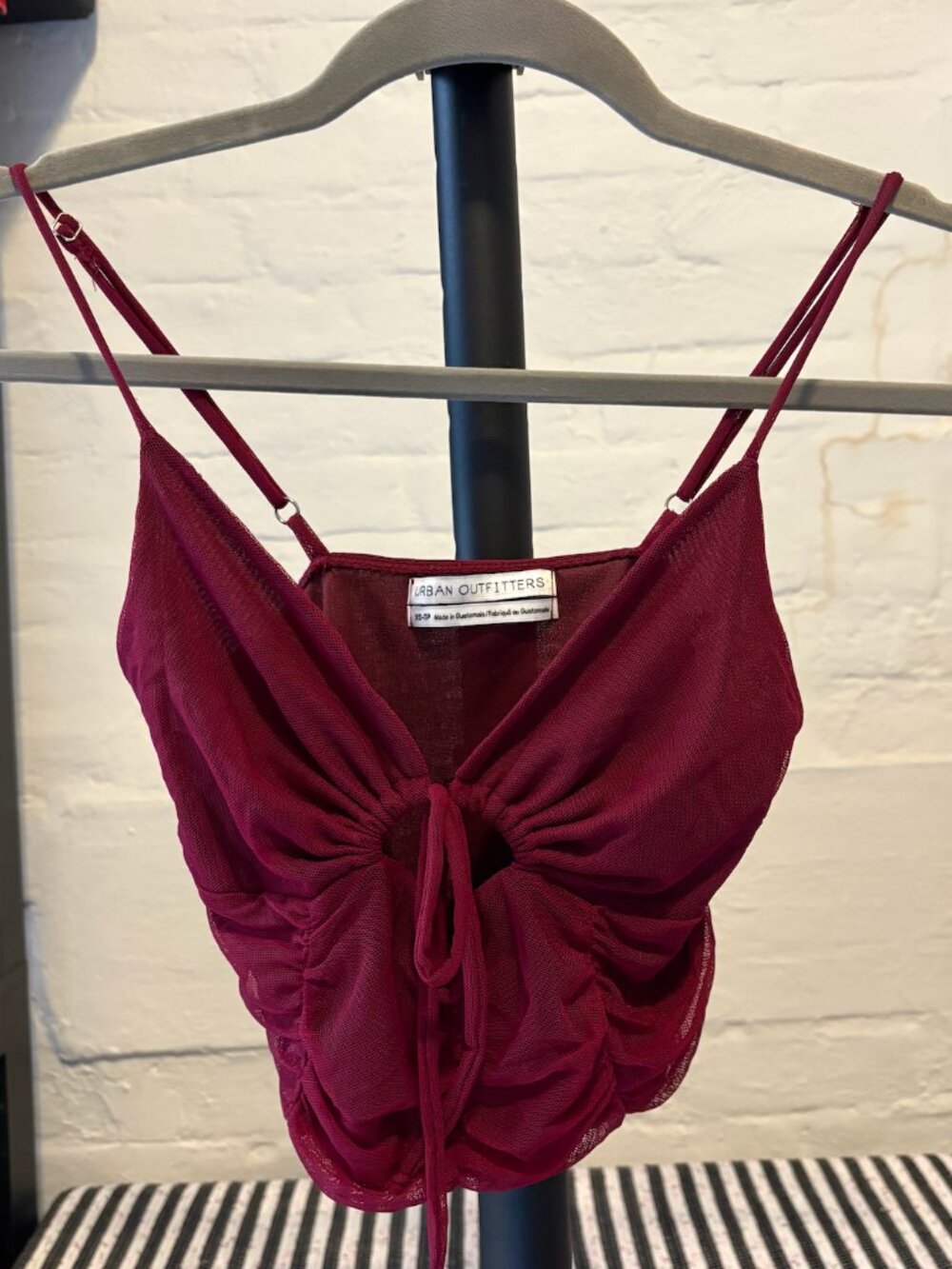 Burgundy Urban Outfitters Crop Top, Size XS.